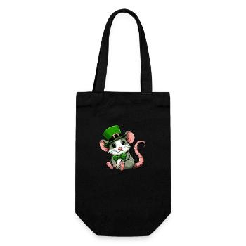 St. Patrick's Tag Süße Ratte - Geschenkbeutel für Flaschen - Schwarz - Vorne