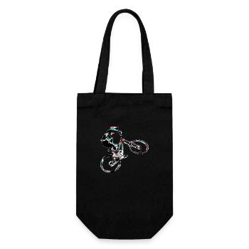 Downhill-Mountainbiken - Geschenkbeutel für Flaschen - Schwarz - Vorne