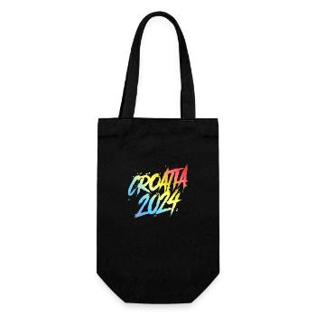 Croatia 2024 Colorful Holiday Team - Gift Bag for Bottles - black - Front
