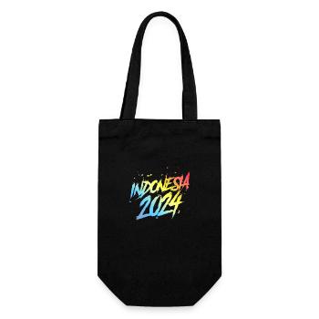 Indonésie 2024 Équipe de vacances colorée - Sac à bouteille - noir - Devant