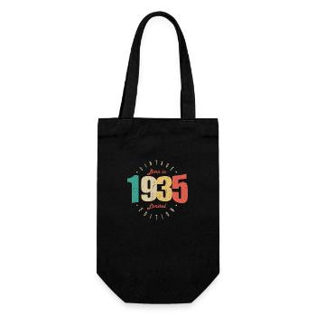 1935 Vintage Retro Birthday Gift 1935 - Gift Bag for Bottles - black - Front