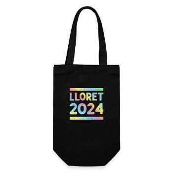 Lloret De Mar 2024 Bunt Urlaub Team - Geschenkbeutel für Flaschen - Schwarz - Vorne