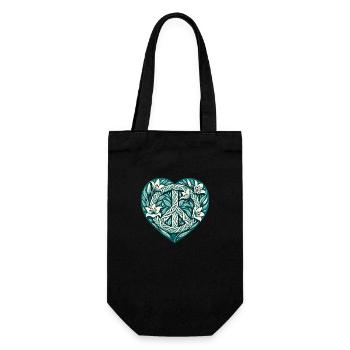 Peace - Gift Bag for Bottles - black - Front