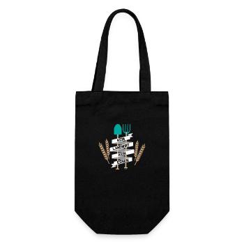 No Farmer No Food Farm Farmer - Gift Bag for Bottles - black - Front