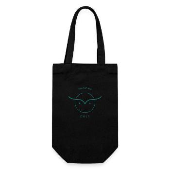 Owls - Geschenkbeutel für Flaschen - Schwarz - Vorne