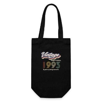 Vintage 1993 Vintage Retro Geburtstagsgeschenk - Geschenkbeutel für Flaschen - Schwarz - Vorne