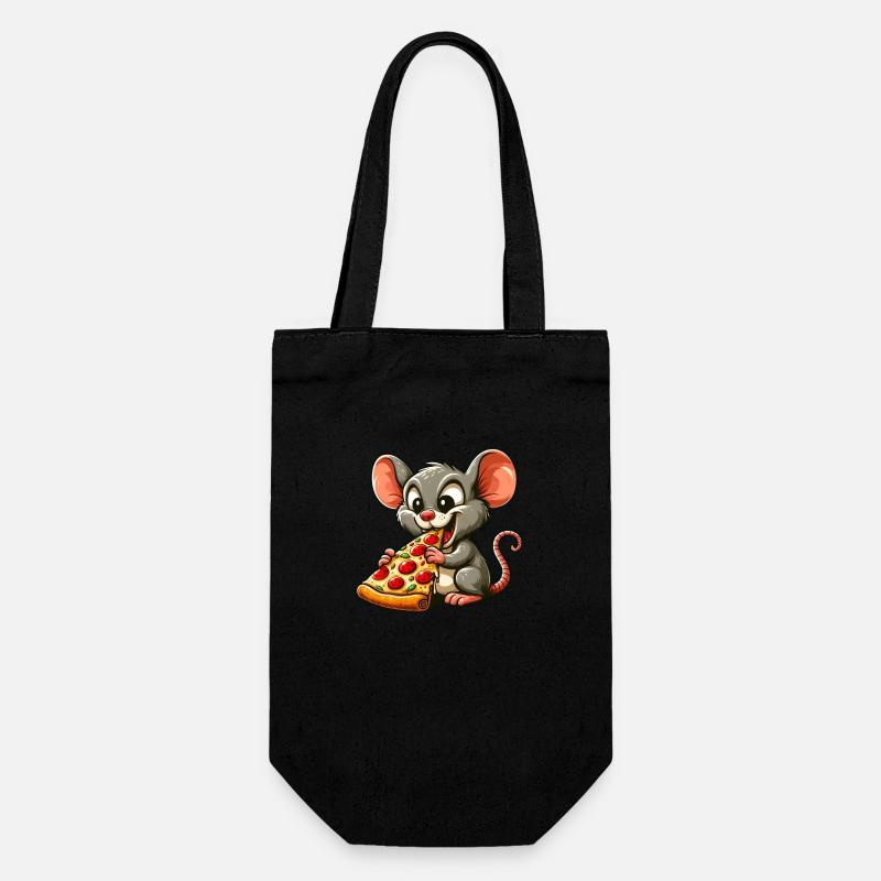 Mouse Rat Popcorn Cinéma Fan de cinéma - Sac à bouteille - noir