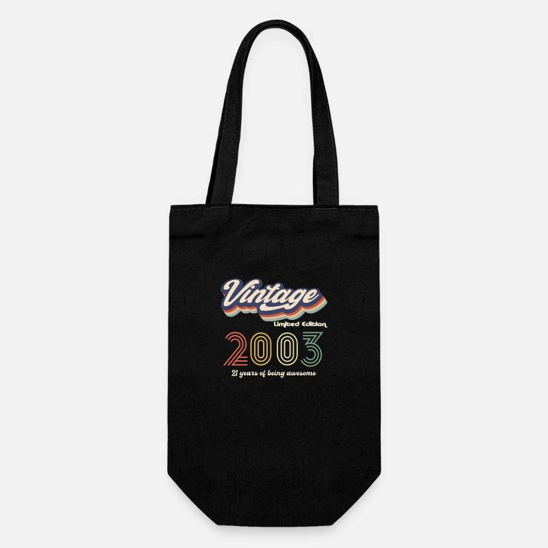 Vintage 2003 Vintage Retro Geburtstagsgeschenk - Geschenkbeutel für Flaschen - Schwarz