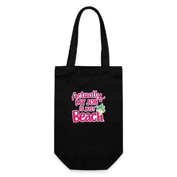 Strandurlaub Sonne Meer - Geschenkbeutel für Flaschen - Schwarz - Vorne