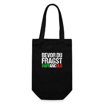 Italien Italiener Vaffanculo - Geschenkbeutel für Flaschen - Schwarz - Vorne