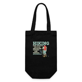 Hiking Side Effects Include Sweating Mountain Hike - Gift Bag for Bottles - black - Front