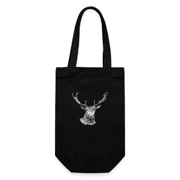Deer - Gift Bag for Bottles - black - Front