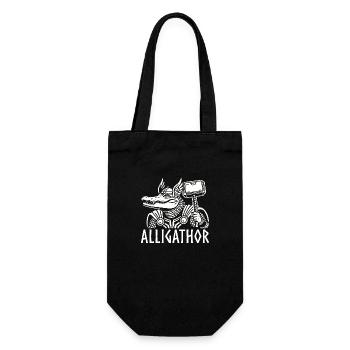Alligator crocodile alligathor drôle viking jeu de mots - Sac à bouteille - noir - Devant