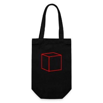 Red cube - Gift Bag for Bottles - black - Front