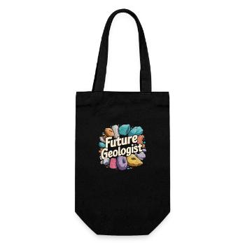 Future Geologist - Passion for Geology - Gift Bag for Bottles - black - Front