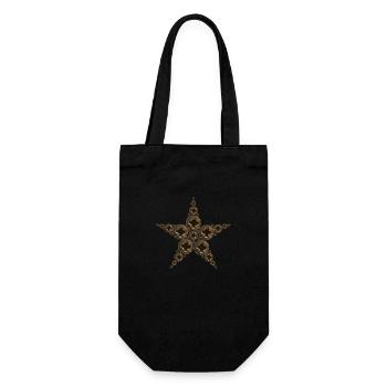 Star made of screws - Gift Bag for Bottles - black - Front