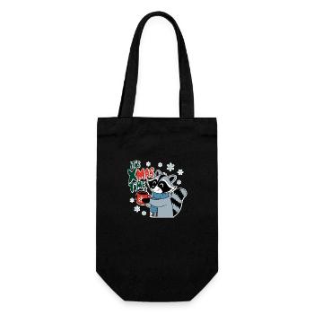 The Christmas Moment - Cute Winter - Gift Bag for Bottles - black - Front