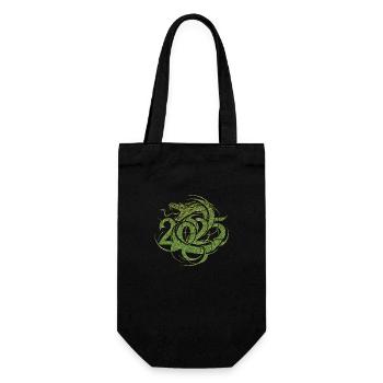 Fantasy Drache Anime Drachenkopf Mythos Reptilienschlange - Geschenkbeutel für Flaschen - Schwarz - Vorne