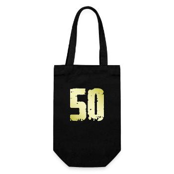 50 Number Vintage - Gift Bag for Bottles - black - Front