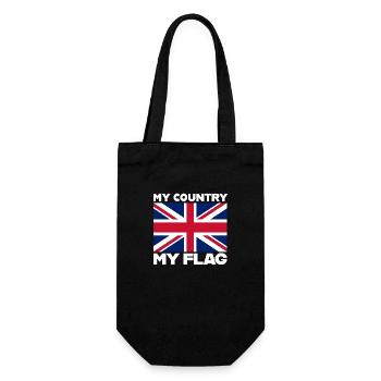 My Country -My Flag - Gift Bag for Bottles - black - Front