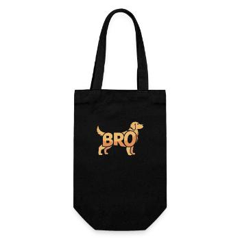 Bro Dog - Logo d’animal de compagnie cool - Sac à bouteille - noir - Devant
