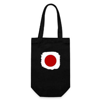 Japan Flagge Used Look Nihon Japanische Fahne - Geschenkbeutel für Flaschen - Schwarz - Vorne