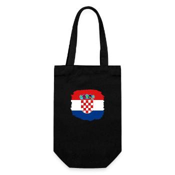 Croatia Flag Adriatic Sea Zagreb Croatian Flag - Gift Bag for Bottles - black - Front