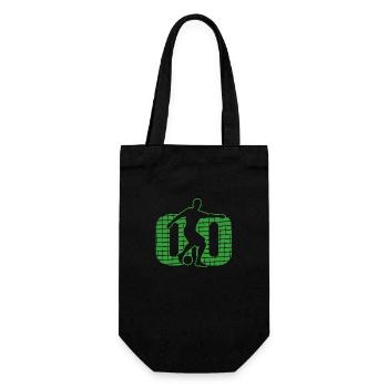 Fußball soccer sport Fußballer Fußballplatz NR.00 - Geschenkbeutel für Flaschen - Schwarz - Vorne