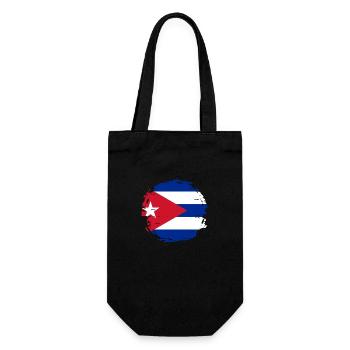 Cuba Flag Caribbean Vacation Cuba Travel Havana - Gift Bag for Bottles - black - Front