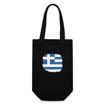 Greece Flag Hellas Athens Greek Flag - Gift Bag for Bottles - black - Front