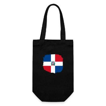 Dominikanische Republik Flagge Dom Rep Fahne Reise - Geschenkbeutel für Flaschen - Schwarz - Vorne