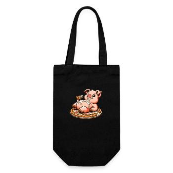 Cochon Sow Pizza Amateur de Pizza Drôle - Sac à bouteille - noir - Devant