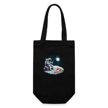 Astronaute Pêche Pizza Lune Espace Espace - Sac à bouteille - noir - Devant