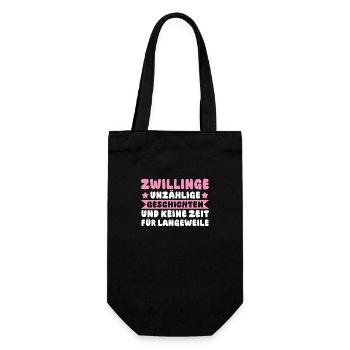 Mama Von Zwillingen - Geschenkbeutel für Flaschen - Schwarz - Vorne