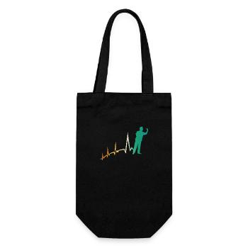 Darts Player Heartbeat Darts - Gift Bag for Bottles - black - Front