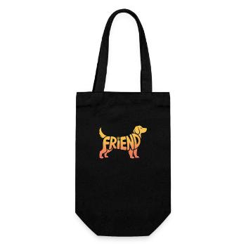 Friend Dog - Cool Pet Logo - Gift Bag for Bottles - black - Front