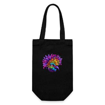 Flamingo Mardi Gras Mask - Gift Bag for Bottles - black - Front