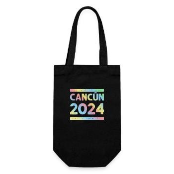 Cancun 2024 Colorful Holiday Team - Gift Bag for Bottles - black - Front