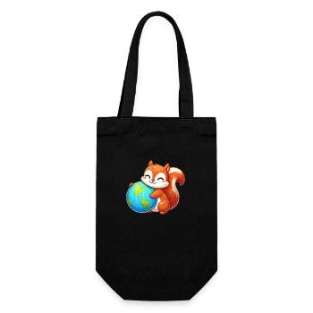 Squirrels for Environmental Protection & Nature Conservation - Gift Bag for Bottles - black - Front
