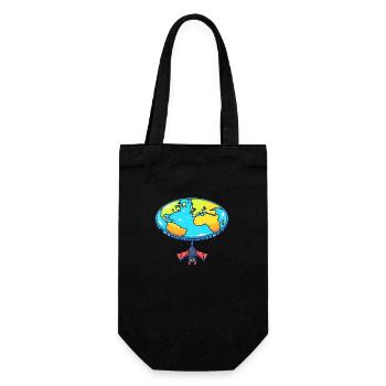 Flache Erde Fledermaus Versteckspiel - Geschenkbeutel für Flaschen - Schwarz - Vorne