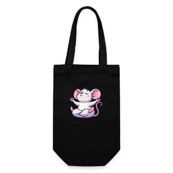 Exercices de méditation de yoga de la souris et du rat Zen - Sac à bouteille - noir - Devant