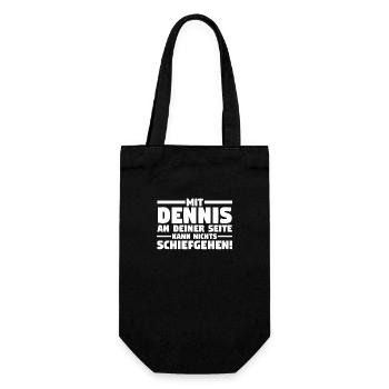 Prénom Dennis - Sac à bouteille - noir - Devant