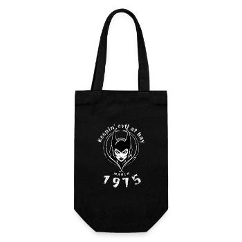 50. Geburtstag Keepin evil at bay since 03/1975 - Gift Bag for Bottles - black - Front