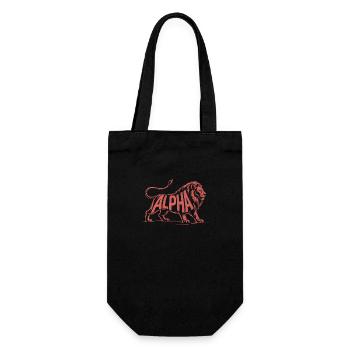 Alpha - Cool Lion Logo - Gift Bag for Bottles - black - Front