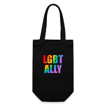 LGBT Ally - Gift Bag for Bottles - black - Front