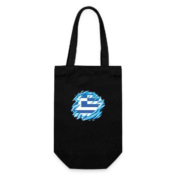 Greece Flag Hellas Athens Greek Flag - Gift Bag for Bottles - black - Front