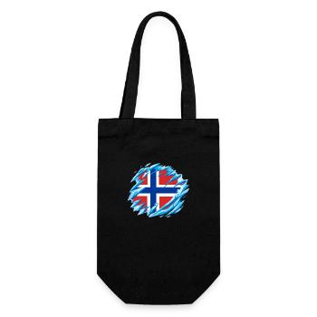 Drapeau de la Norvège Scandinavie Drapeau norvégien - Sac à bouteille - noir - Devant