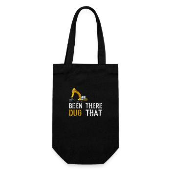 Excavator digger fun gift for kids - Gift Bag for Bottles - black - Front
