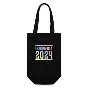 Indonesia 2024 Colorful - Gift Bag for Bottles - black - Front