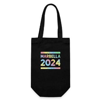 Marbella 2024 Colorful Holiday Team - Gift Bag for Bottles - black - Front